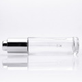 High End Empty 20Ml 30Ml Clear Glass Cosmetic Serum Bottles with Aluminium Silver Press Push Dropper